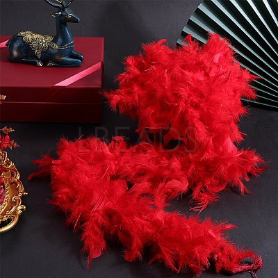 Turkey Feather Fluff Boa for Dancing DIY-WH0568-10C-1