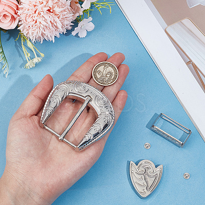 Belt Zinc Alloy Buckle Sets FIND-GF0009-33-1
