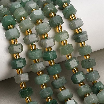 Natural Green Aventurine Beads Strands GG-CBAACA3-A02-01-1