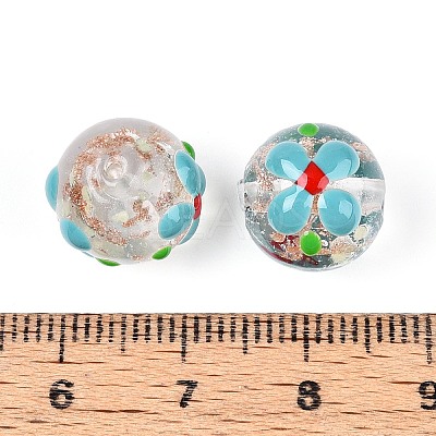 Luminous Handmade Gold Sand Lampwork Beads LAMP-N035-04A-1