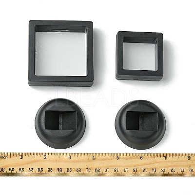 4Pcs 2 Styles Plastic 3D Floating Frame Display Holder ODIS-FS0001-02B-1