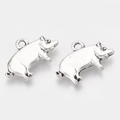 Tibetan Style Alloy Pendants X-TIBEP-T052-12AS-RS-1