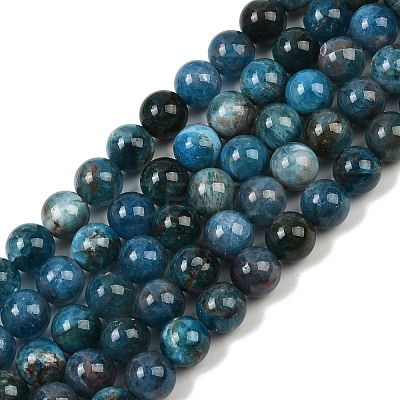 Round Natural Apatite Beads Strands G-K068-02-8mm-1