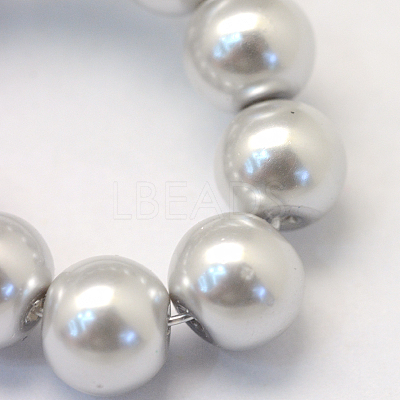 Baking Paint Pearlized Glass Pearl Round Bead Strands HY-Q003-10mm-62-1