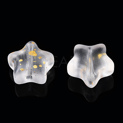 Spray Painted Glass Beads GLAA-R211-04-F03-1