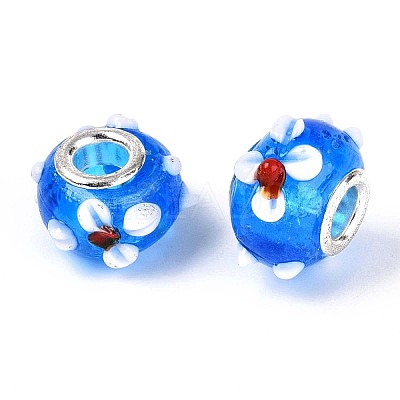 Handmade Lampwork European Beads X-LAMP-Q029-03E-1