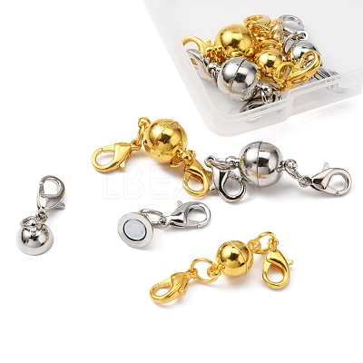 8Pcs 2 Style Brass Magnetic Clasps Converter KK-YW0001-35-FF-1