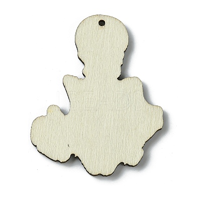Halloween Single Face Printed Wood Big Pendants WOOD-H103-07-1