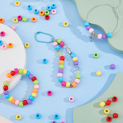 400Pcs Acrylic European Beads MACR-DC0001-16-1
