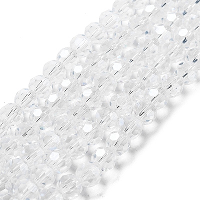 Electroplate Transparent Glass Beads Strands LS-EGLA-A035-T8mm-A19-1