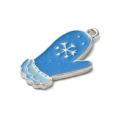 Winter Theme Alloy Enamel Pendants ENAM-M002-05E-P-1
