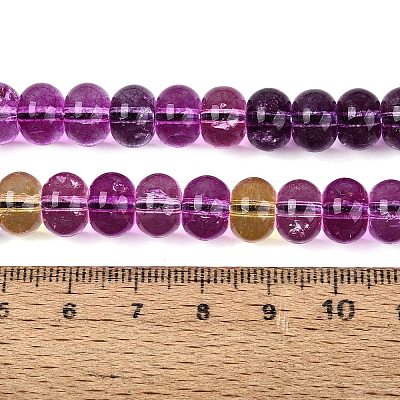 Crackle Transparent Glass Beads Strands GLAA-N074-02B-13-1