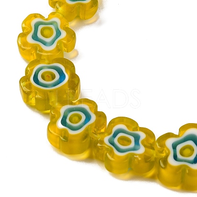 Handmade Millefiori Lampwork Beads Strands LAMP-G164-03H-1