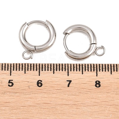 316 Stainless Steel Huggie Hoop Earring Findings EJEW-B158-01A-P-1