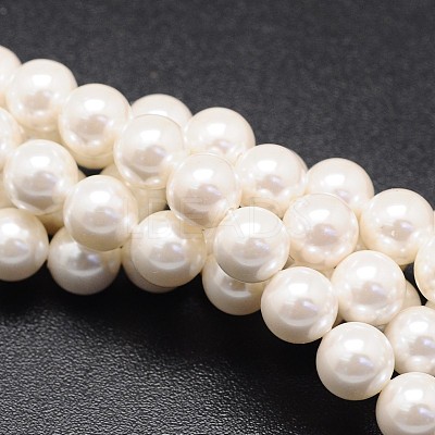 Shell Pearl Beads Strands BSHE-E008-6mm-12-1
