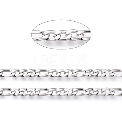 Tarnish Resistant 304 Stainless Steel Figaro Chain CHS-M003-12P-B-1