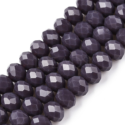 Opaque Solid Color Imitation Jade Glass Beads Strands LS-EGLA-A044-P6mm-D11-1