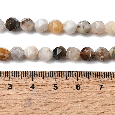 Natural Bamboo Leaf Agate Beads Strands G-Z119-A27-01-1