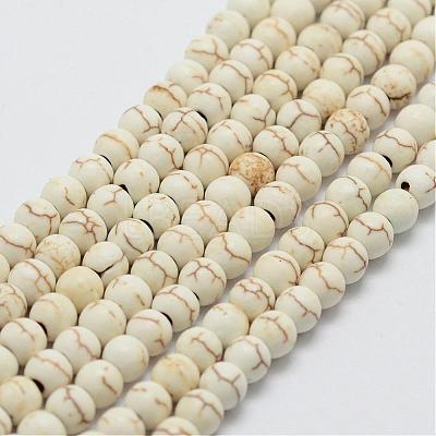 Synthetic Magnesite Bead Strands G-P228-43-4mm-1