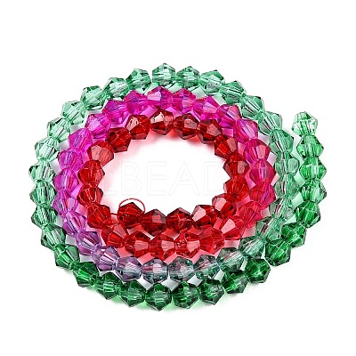 Gradient Color Baking Paint Glass Bead Strands X1-DGLA-A039-T2mm-A010-1