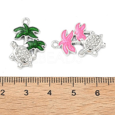 Alloy Rhinestone Pendants FIND-C087-12P-1