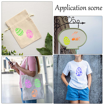 Easter PET Plastic Hollow Out Drawing Painting Stencils Templates DIY-WH0349-107-1