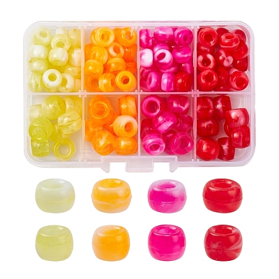 8 Style Acrylic European Beads MACR-YW0001-59B-1