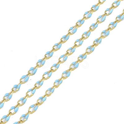 Ion Plating(IP) 304 Stainless Steel Dapped Chains AJEW-Q150-09G-05-1