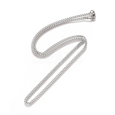 Non-Tarnish Men's Cuban Link Chain Necklaces NJEW-L172-01B-1