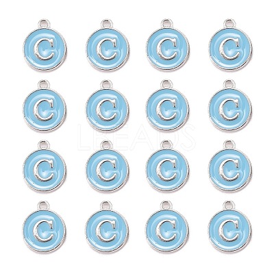 Platinum Plated Alloy Enamel Charms LS-ENAM-S118-04C-P-1