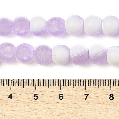Frosted Crackle Glass Beads X1-GLAA-U001-6mm-M04-1