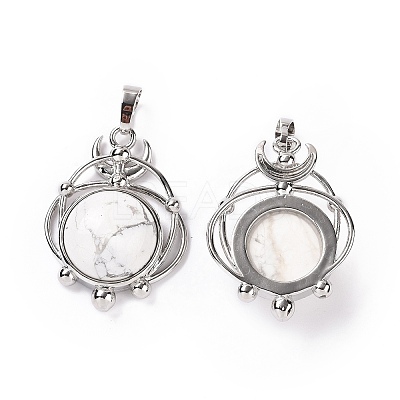 Natural Howlite Pendants G-P496-05P-19-1