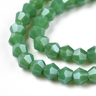 Opaque Solid Color Electroplate Glass Beads Strands LS-EGLA-A039-P2mm-A08-1
