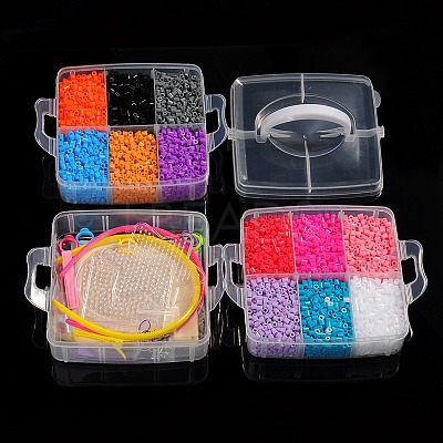 12 Random Color 5mm Melty Beads Refills with Accessories for Kids DIY-X0035-B-1