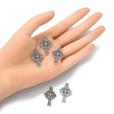 10Pcs Irish Tibetan Style Alloy Pendants PALLOY-YW0001-30-1