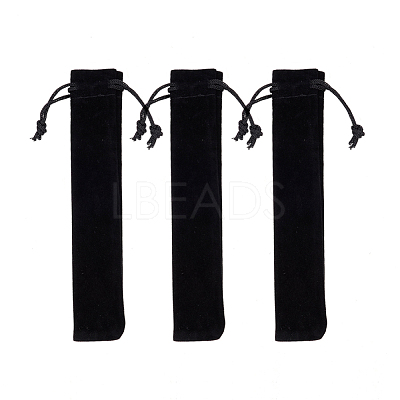 Rectangle Velvet Pouches X-TP-WH0005-01-1