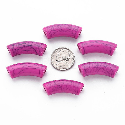 Opaque Crackle Acrylic Beads LS-MACR-S372-001N-002-1