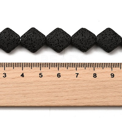 Dyed Natural Lava Rock Beads Strands G-A264-A03-01B-1