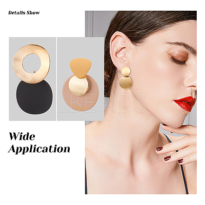 8 Pairs 8 Style Alloy Twist Flat Round & Donut Dangle Stud Earrings for Women EJEW-AN0001-74-1