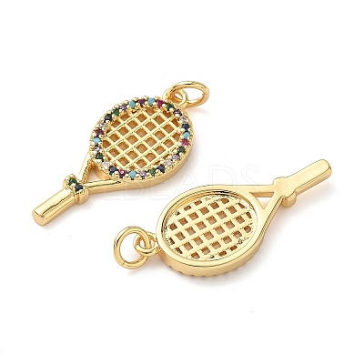 Brass Micro Pave Cubic Zirconia Pendants KK-D502-23B-G-1