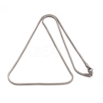 304 Stainless Steel Snake Chain Necklaces NJEW-M151-11-1