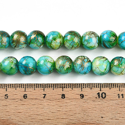 Baking Paint Glass Beads X1-DGLA-N003-10mm-B04-1