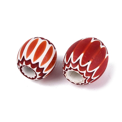 Handmade Millefiori Glass Barrel Beads LA-N002-22A-1