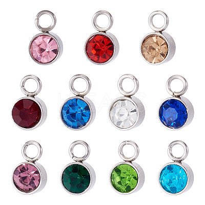 10Pcs Glass Rhinestone Charms STAS-TA0003-26F-1