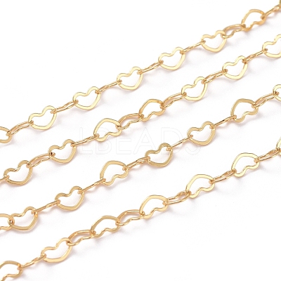 Brass Heart Link Chains CHC-G005-27G-1