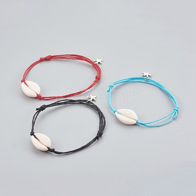 Adjustable Cowrie Shell Anklets AJEW-AN00242-1