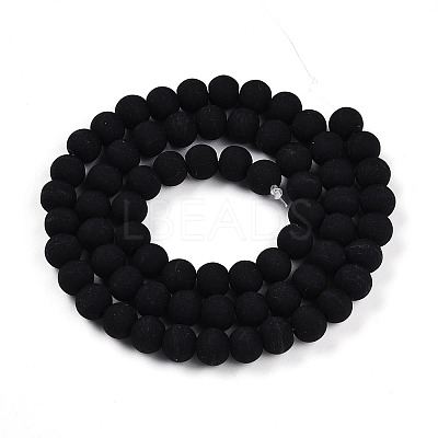 Opaque Glass Beads Strands GLAA-T032-P6mm-MD01-1