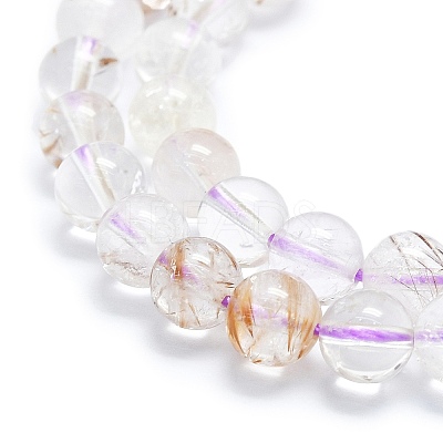 Natural Rutilated Quartz Beads Strands G-K245-A04-04-1