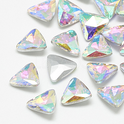 Pointed Back Glass Rhinestone Cabochons RGLA-T087-12mm-05-1