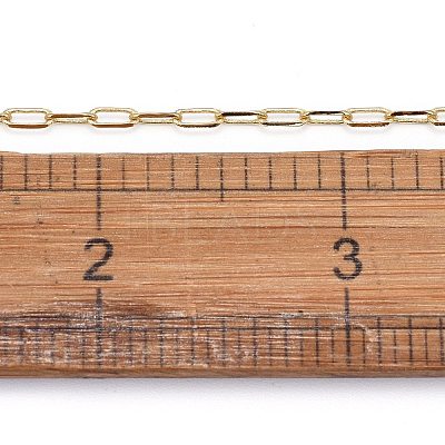 3.28 Feet Soldered Brass Paperclip Chains X-CHC-G005-03G-1